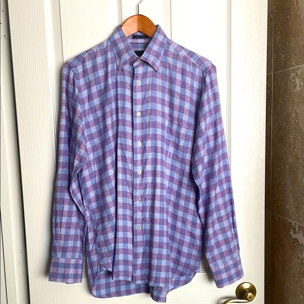CALDER Carmel Limited Edition Blue and Purple Checkered Shirt